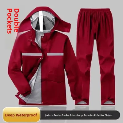 JIFANPAUL | Rainproof Raincoat and Pants Set for Cycling with Reflective Design