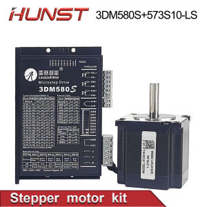 HUNST Leadshine Stepper Motor Driver Kit 3 Phase Stepper Motor 573S Series + 3DM580S for CNC Router Engraving Milling Machine