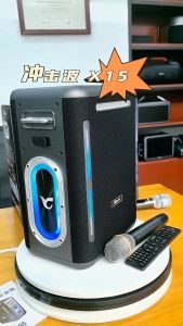 400W X15 High Power Karaoke Speaker with Microphone Wireless Subwoofer Speaker Bluetooth RGB / Waterproof / 30K mAH