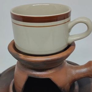 Set Tungku Anglo Kopi Arang Bakar Angringan Jadul Tanah Liat Gerabah Tatakan Anglo Teh Cangkir Gelas Kecil Mini