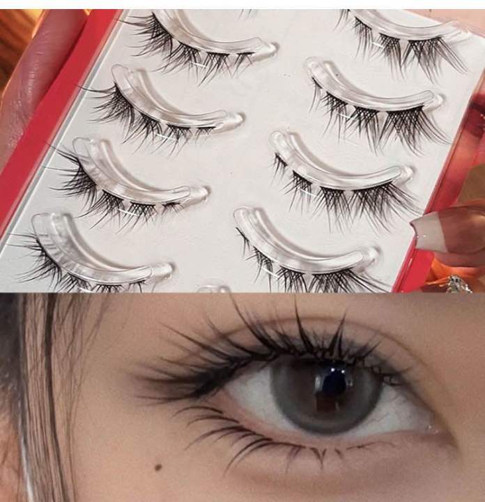 1 PASANG BULU MATA PALSU Pesta liar Transparent Stem 1 Pasang Bulu Mata Palsu/ BULU MATA FOX EYE / Eyelash Extension / Lem Bulu Mata eyelash/ sekotak isi 1pasang/ natural look