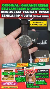 JAM TANGAN CONDOTTI WATCH ORIGINAL - CN1090-S03-L03 Men LA - Hitam - Kulit - Jamdunia / Jam dunia JD18 Jam Tangan Pria Jam Pria Jam Tangan Anti Air + CONDOTTI CN1090 S03 L03 CONDOTTI CN1090-S03 CONDOTTI 1090 CN1090S03L03 S003