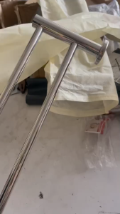 【COD】ราวแขวนผ้าสแตนเลส ราวแขวนผ้าในห้องน้ำ SUS304 ราวแขวนผ้าติดหนัง 2 ชั้นแบบหนา ราวจับกันลื่น ราวแขวนผ้า ราวจับในห้องน้ำ 60 80 90CM