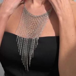 Ingemark | Ingemark Exaggerated Bohemian Style Multilayer Long Tassels Chains Necklaces Women Hip-Hop Fashion Geometric Chain Jewelry Gift