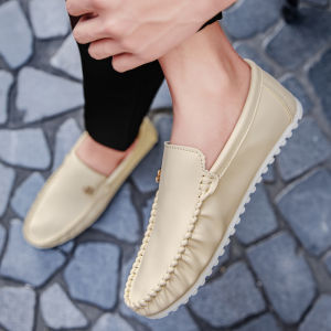 NUDANLAI | White New Summer Breathable Soft Bottom Slip On Casual Driving Shoes