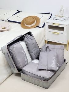 6 IN 1 Minimalist Travel Organizer Bag Storage Cloth Luggage Pouch Portable Foldable Waterproof Large Lighweight Bag