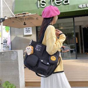 Cute Japanese School Girl Style Tote Bag Large Capacity Commuter Shoulder Crossbody Bag for Students Going to Class