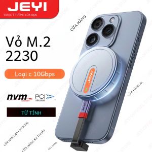 JEYI 2230 M.2 NVMe SSD Vỏ Magsafe Từ Tính Cho iPhone 15 Pro Max MacBook iPad Pro Laptop - Vỏ Nhôm USB 3.2 10Gbps