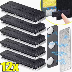 YESPERY 12Pcs Magnetic Curtain Fasteners Window Screen Fixed Buckle Curtain Closures Holder Self-Adhesive Blackout Curtain Closer Home Decor