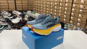 วิ่ง รองเท้า HO-KA Bondi 8 🌈 สีน้ำเงิน เหลือง นุ่ม สวย สบาย ใส่ได้ชายและหญิง การันตรีคุณภาพ