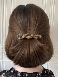 Medium Size Hair Clip Womens 2025 New Style Spring Loaded Tail Clip Half up Hair Clip Bohemian Rectangle Shape Hair Accessory