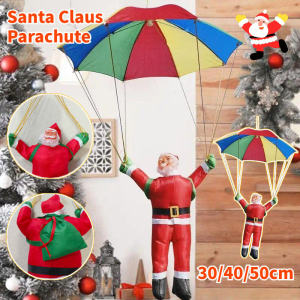 Santa Claus Parachute Christmas Decor Home Xmas Tree Hanging Ornaments Santa Claus Crafts Decor