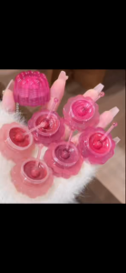 ลิปกลอส Cappuvini ลิปสติก ลิปกลอสเจลลี่ ลิปทิ้น ลิปกลอสทินท์ พุดดิ้งรูปน่ารัก ลิปกลอสเนื้อเจลกากเพชร ติดทน จูบไม่หลุด กันน้ำ บางเบาไม่หนักรืมฝีปาก