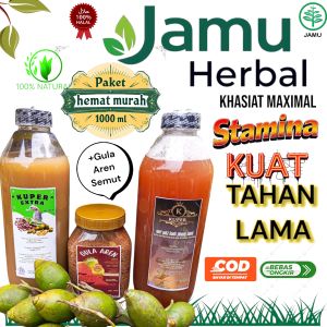 Paket kumplit hemat 1 liter SARIPATI PINANG ORI 1 liter + KUPER EXTRA KUDA LAUT 1 LITER + gula aren semut HERBAL alami pria Jamu