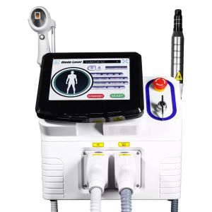 Mới Xách Tay 2 Trong 1 hình xăm vĩnh viễn Loại Bỏ Tóc Loại Bỏ 755 808 1064 Diode Laser Picosecond Laser Loại Bỏ Máy làm đẹp