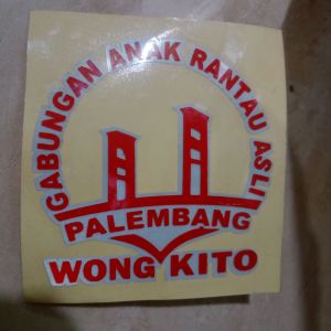 Stiker cutting PalembangStiker Wong Kito GaloSticker palembang.