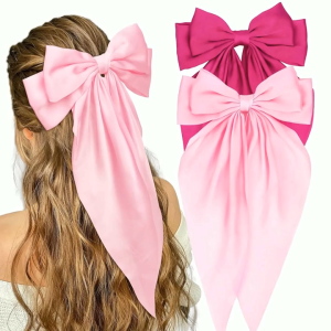 Fashion Korea Elegant Long Bow Hairpin Large Ribbon Hair Clip for Women Girls Hair Accessory
