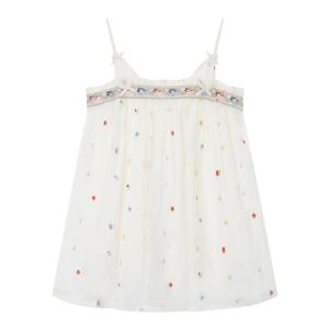 Kumikumi Heavy Industry Color Embroidered Strap Vest Female Summer Stylish Youthful-Looking Loose Sleeveless Short Tops