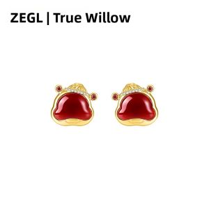 zengliu | High-Quality Red Agate Earrings