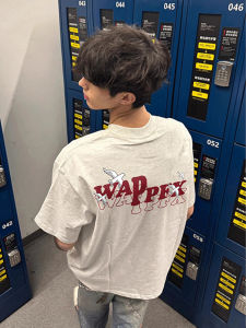 Loose Fit Cotton T-Shirt Mens Short Sleeve Letter Print Summer Casual Top Fashionable American Brand Half Sleeve Heavyweight