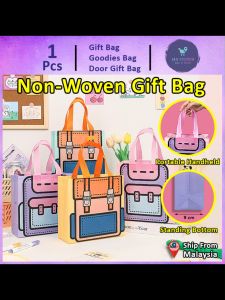 Gift Bag Goodies Bag School Bag Non Woven Fabric Bag (118) Student Kids Snacks Nonwovens Storage Tote Birthday Hand Bag Anak Sekolah Beg Packing Bags