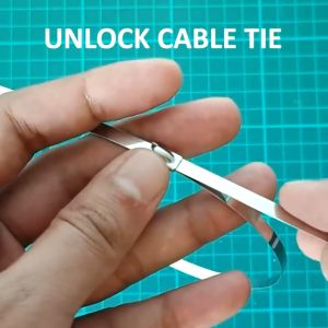 304 Stainless Steel Cable Tie 7.9mm Width with Locking Heavy Duty Multi-Purpose