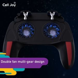 Tay Cầm Chơi Game Pubg/Call of Duty/Ff/Ros Double Fan Tích Hợp Sạc Dự Phòng 5000Mah