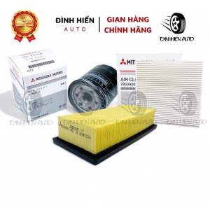 Combo 3 loại lọc Mitsubishi Xpander (2018-2022): Lọc gió động cơ + lọc gió điều hoà + lọc nhớt lọc dầu động cơ Xpander (1500A687/MR7850A002/MZ690115)