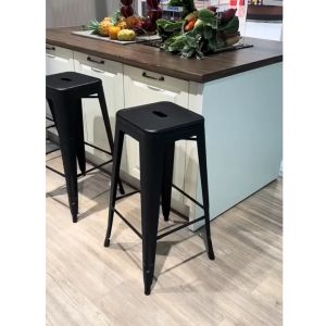 เก้าอี้บาร์ เก้าอี้เหล็ก เก้าอี้สตูล เก้าอี้คาเฟ่ โฮมฮัก ทรงสูง มีพนักพิง