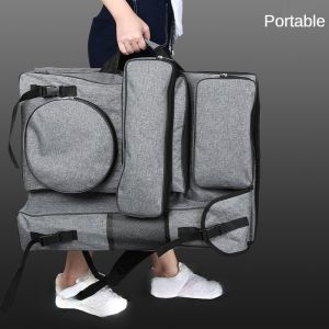 New Elegant Grey Artist Backpack with Multifunctional Canvas Storage for Sketching and Painting