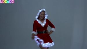 Womens Santa Costume LED Light Up Christmas Dress Cosplay Mrs. Claus Costume