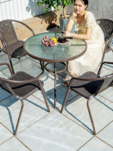 TONGGUMO | Outdoor Rattan & Iron Leisure Seating Set Small Table