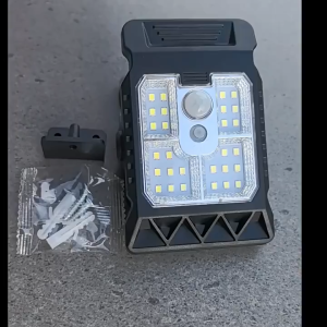 BHQ Lampu Solar Outdoor Waterproof LED Clip Light with Motion Sensor Camping Lamp Rechargeable