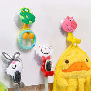 Makayo ที่แขวนแปรงสีฟัน สัตว์ตัวการ์ตูน ยึดผนังด้วยตัวดูด Toothbrush holder with suction cup