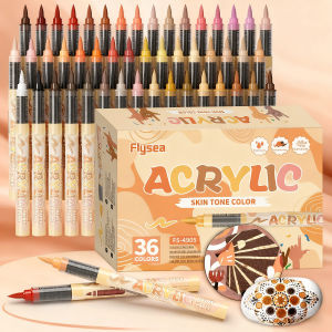 12–36 Color Acrylic Paint Pen Set — Art Marker Kit Featuring Flexible Soft Brush Tips for DIY Creative Projects ChildrenGifts