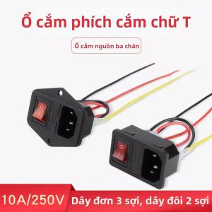 kuicc | Ổ Cắm Điện Đa Năng 3 trong 1 Có Công Tắc Dây Dẫn 3 Chân
