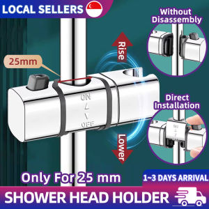 Bathroom Square  Shower Holder Adjustable Shower Guide Slide Clamp No Need To Disassemble Shower Head Holder Shower Accessories