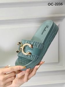 OCTAVIA Sandal Slide Slip On Wedges Wanita Double C Series #OC-2235 (FREE BOX)
