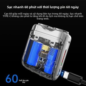 MONLEYTA | Máy tỉa lông mặt điện tử mới của Đức 2025 dành cho nam giới du lịch cầm tay không để lại vết đen mini