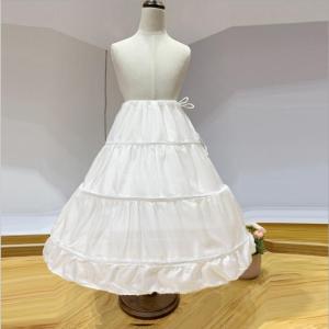 Princess Ball Gown Skirt Childrens Inner Support Polyester Fabric Single Circle Puffy Long Skirt Belted Skirt Underlay