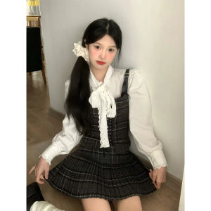 Early Autumn Womens Clothing French Rich Qianjin Korean Drama Wear Classic Style Dress Miu Series Two-Piece Outfit Skirt