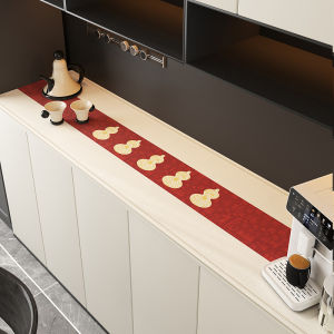 Spring Festival Festive Sideboard Cabinet Protective Pad Red TV Cabinet Table Cover Waterproof Oil-Proof Hallway Shoe Cabinet Dustproof Cover Cloth