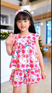 COMBO 5 bộ (HỌA TIẾT MÀU SẮC KHÔNG TRÙNG) bộ quần áo Tole lanh bé gái | Mẫu đùi Cánh Tiên |Size cho bé 3-43kg| Đồ bộ bé gái |quần áo trẻ em|