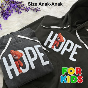 TopOne88 Sweater Hoodie JUMPER Fleece Anak Laki Laki Perempuan Sablon DTF (Teddy Bear-Hope)