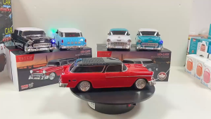 WS-1955 Bluetooth Replica Speaker Retro Speaker Car Design HD Sound TWS LED Party Lights FM Radio USB/TF Playback Portable Speaker
