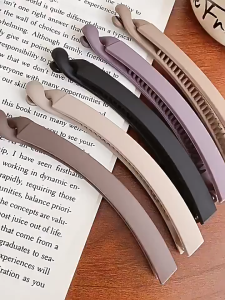 1/2Pcs Fish Shaped Banana Hair Clip for Women Twist Clamp Ponytail Barrettes Non-slip Strong Hold Hairgrips Vintage Versatile Hairpin Daily Hairstyle Headwear Accessories for Dating Party Birthday Gift