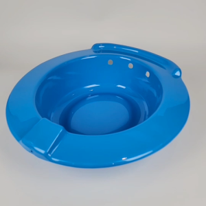 อ่างแช่ก้นไฟเบอร์กลาส กะละมังแช่ก้น แช่ริดสีดวง วางบนชักโครก ผลิตจากไฟเบอร์กลาสอย่างดี แข็งแรง ทนทาน รองรับน้ำหนักได้ดี มีรูระบายน้ำ