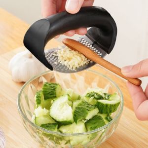 Stainless Steel Garlic Press Crusher Manual Garlic Mincer Chopping Garlic Tool Fruit Vegetable Tools Kitchen Accessories Gadget
