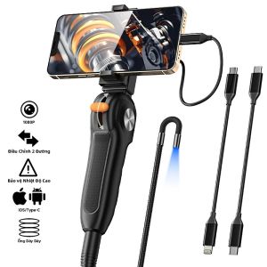 Thanh Trượt Điều Khiển Nội Soi Khớp Nối TYPE-C 360 Độ °   180 °   Camera Lái Xe Để Kiểm Tra Ô Tô Tương Thích Với Điện Thoại Android/iOS