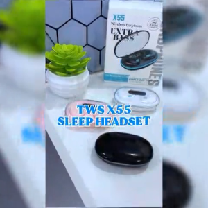 Matei Earphone Wireless X55 Sleeping TWS Stereo Headset Bluetooth Waterproof Noise Reduction
